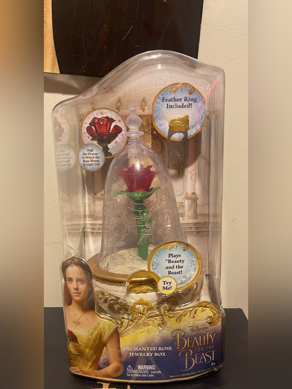 Disney Enchanted Rose Music Dome - Red Rose & Green Stem